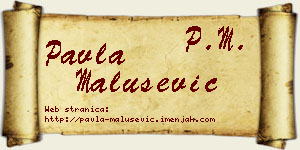 Pavla Malušević vizit kartica
